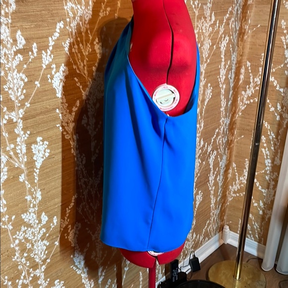 Trina Turk Blue Asymmetrical Blouse - Picture 5 of 8